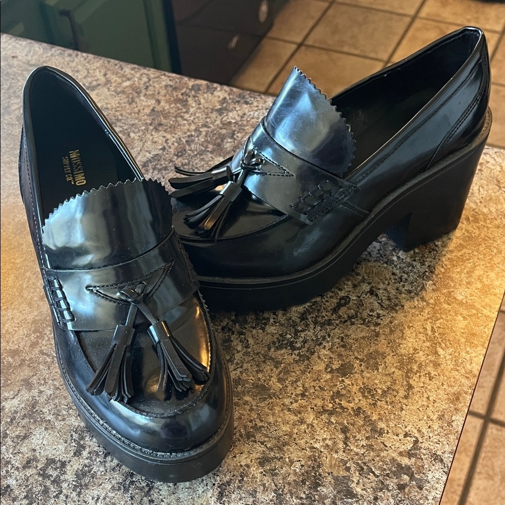 Mossimo Supply Co. Black Tassel Platform Loafers